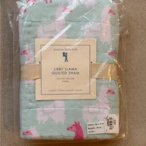 Pottery Barn Kids Libby Llama Quilted Sham - Standard Size
